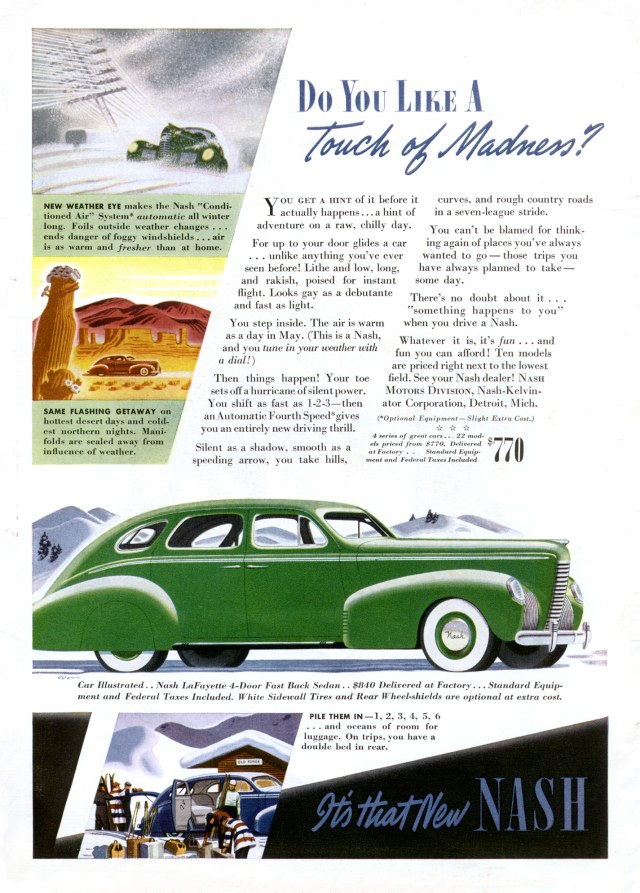 1938 Nash Auto Advertising